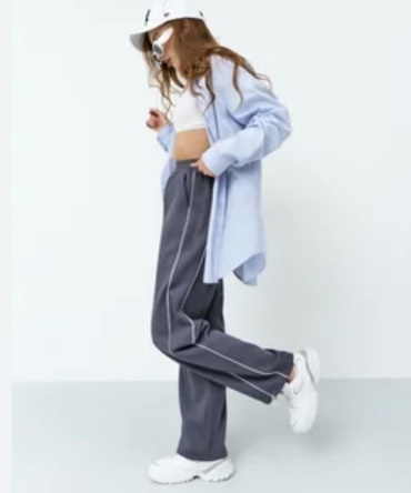 Повседневные брюки Zhanat Moda серый, серебристый