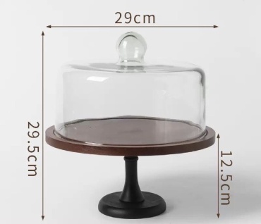 Поднос OMALI HOME R10279 прозрачный, коричневый