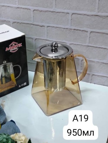 Чайник A-DANTIK А19 0.95 л, стекло