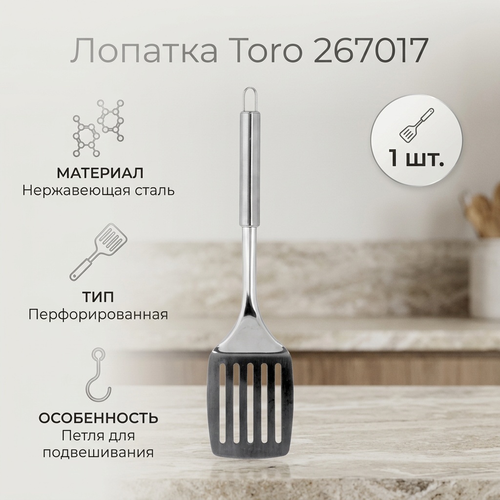 Лопатка Toro нержавеющая сталь, 1 шт
