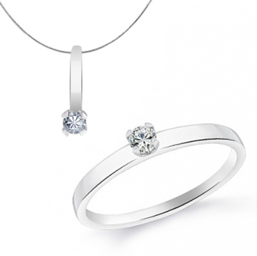 Lucente Silver SET-0LSS9V вес 1.8 г серебро, фианит