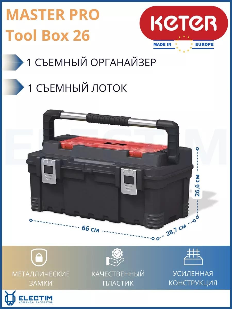 Ящик для инструментов 26.6x28.7x66 см, полипропилен