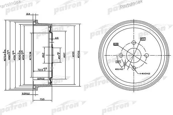 Диски PATRON задние PDR1122