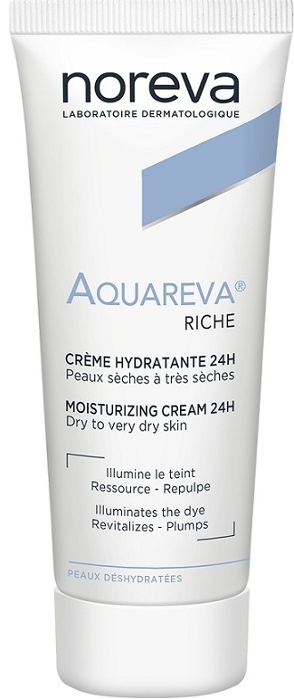 Noreva крем AQUAREVA RICHE CR HYD 40ML Увлажняющий питательный крем для обезвоженной кожи 40мл для лица, для области вокруг глаз, для зоны декольте 40 мл