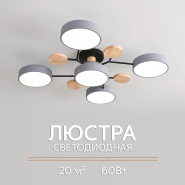 Люстра потолочная ZEVICE LED, кол-во ламп: 5 шт