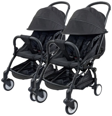 Коляска прогулочная YOYA 175A+ twins, черный
