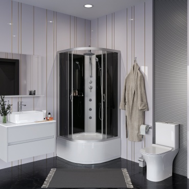 Душевая кабина Niagara NG-2509-14BKTG, 210х100 см, высокий поддон