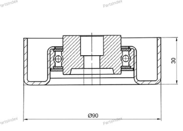 SAT ролик обводной ST-MD102451