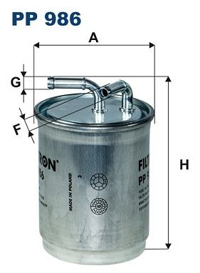 FILTRON Фильтр Топливный PP986