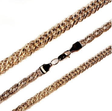 RJ Jewelry RJ-003R длина 55 см, вес 9 г золото, плетение ромб