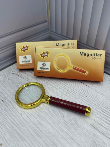 Лупа ручная Magnifier Yr-M60-1, увеличение x6, золотой