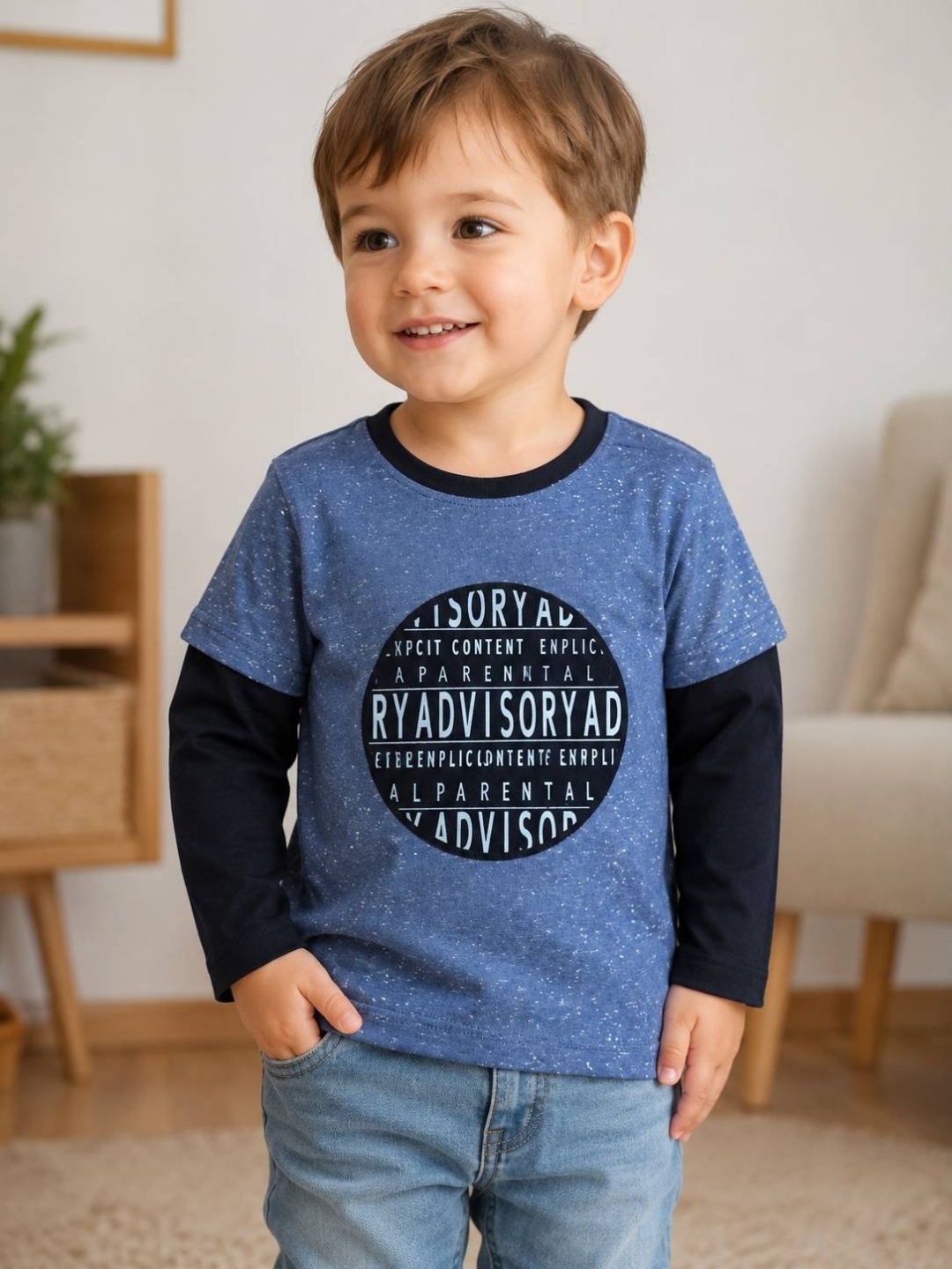 Свитшот Algiy mini черный, синий