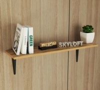 Полка Sky Loft Горизонт, 80х20.5x1.6 см, черный, коричневый