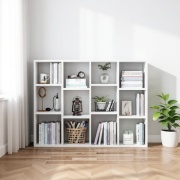 Стеллаж напольный , 128x20x100 см, белый