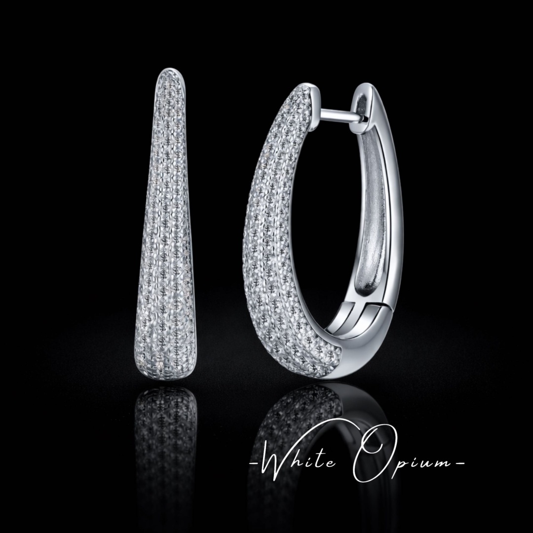 Серьги White Opium Е42251 вес 6 г серебро, муассанит