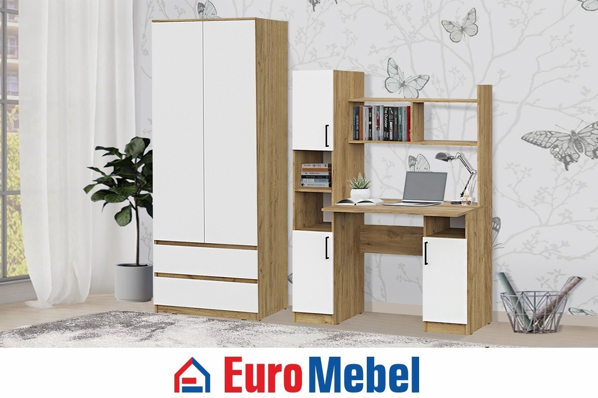 Комплект Euromebel Денвер, 00061616 белый, светло-коричневый