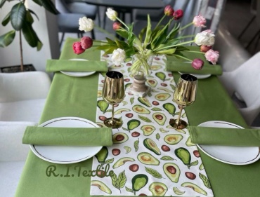 Дорожка на стол R.I.Textile 200x40 см, полиэстер, хлопок, дак, 1 шт