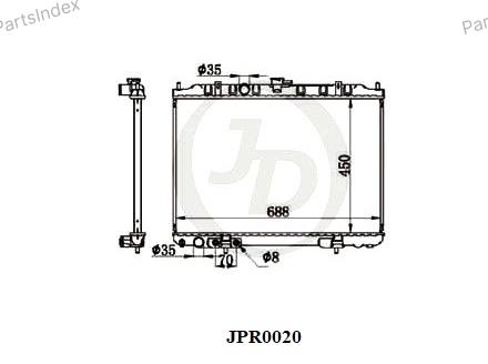 JD радиатор основной JPR0020