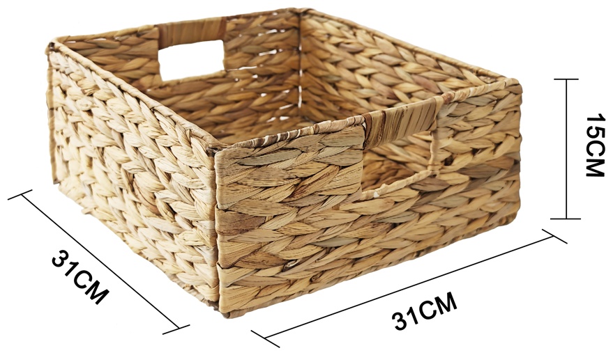 KONSENSA корзина универсальная 31x31x15 см, водный гиацинт