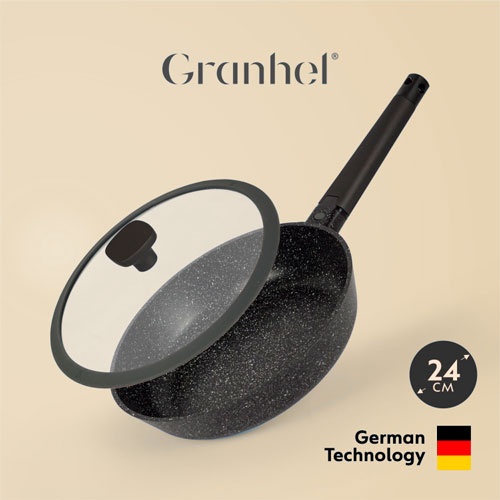 Сковорода Granhel BFP1724 D3 (GR) 24 см с антипригарным покрытием, алюминий