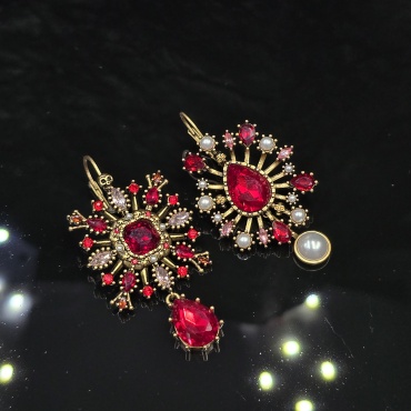 Серьги бижутерный сплав, кристаллы Swarovski