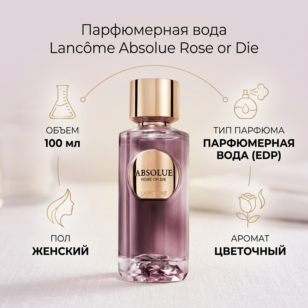 LANCOME Absolue Rose or Die парфюмерная вода EDP 100 мл, для женщин