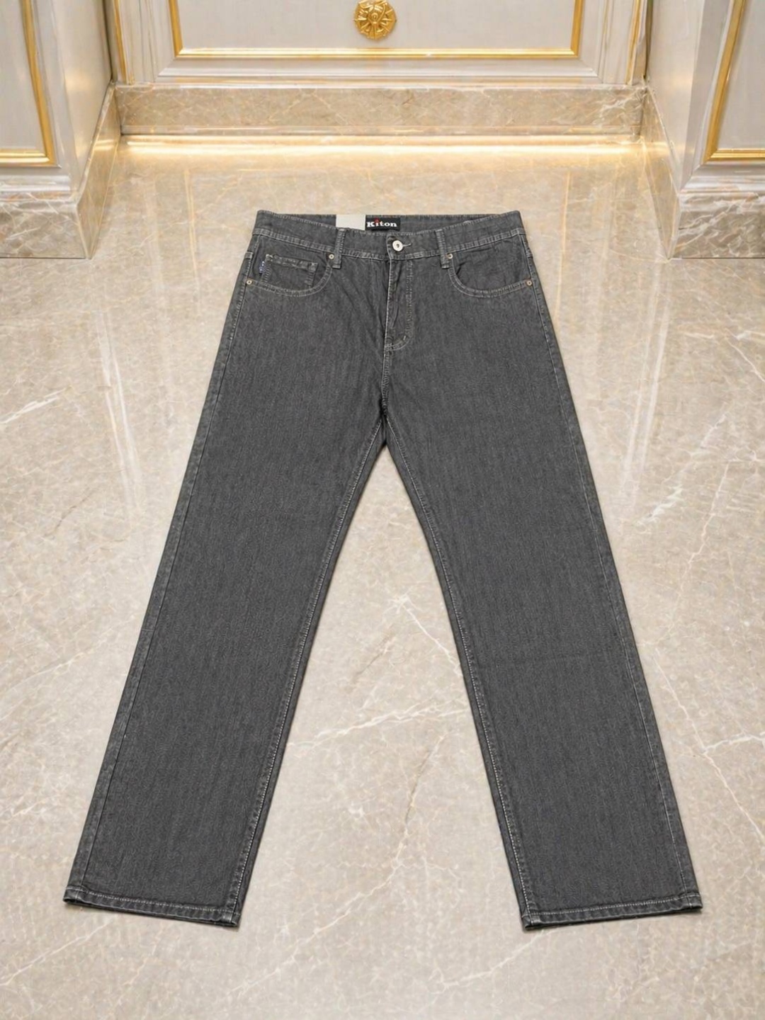 Джинсы прямые Kiton серый