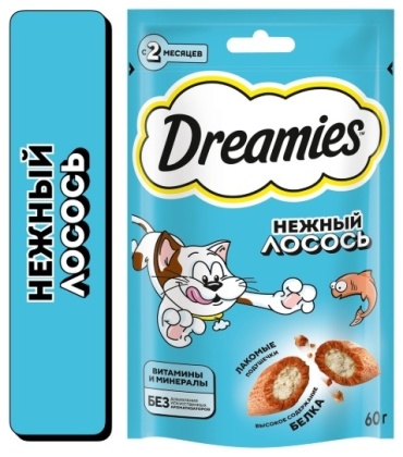 Dreamies подушечки Нежный лосось 60 г 1 шт