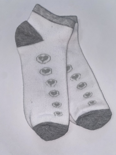 Носки KIDS SOCKS 00099-6 1 пара белый, серебристый 27-30