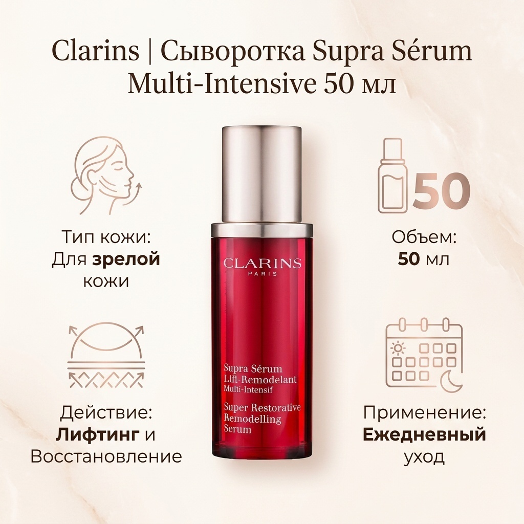 Clarins сыворотка Multi-Intensive для лица 50 мл