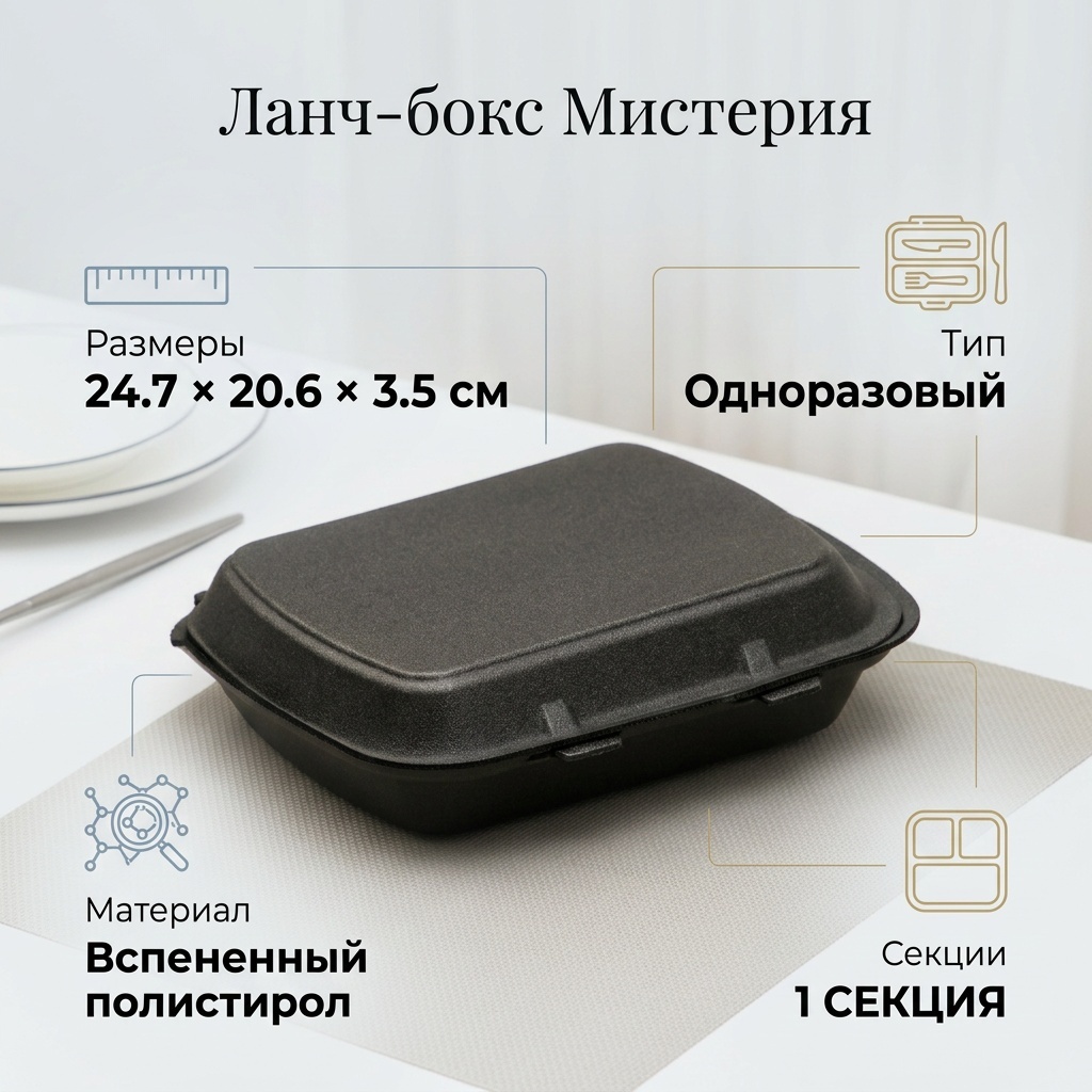 Мистерия контейнер 4116463 черный 1 шт