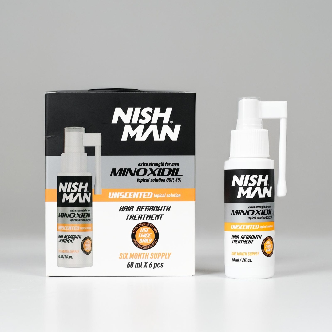 NISHMAN Minoxidil Hair Regrowth Treatment Set сыворотка для бороды и усов 360 мл