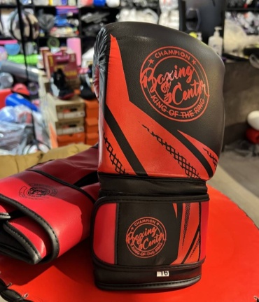 Боксерские перчатки Boxing Center 14 oz черный, красный