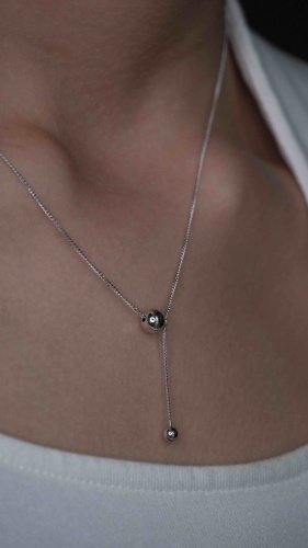 Колье Sterling Silver 369777250 длина 45 см вес 6 г серебро, без вставок