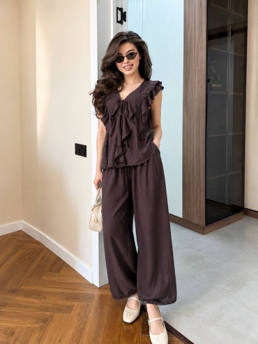 Костюм повседневный Nur Style коричневый, антрацит