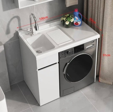 Тумба с раковиной 100х63х91, 100x91x63 см, белый