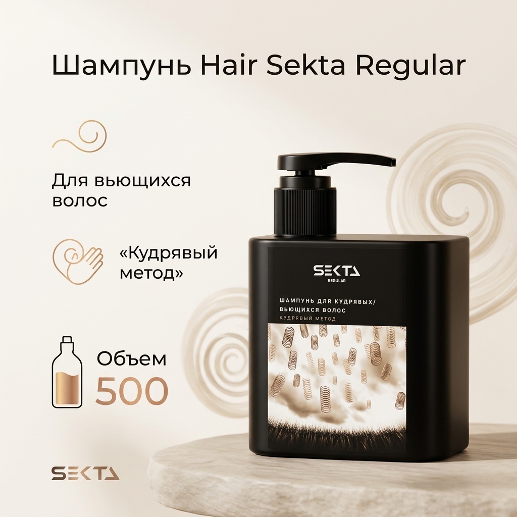 Hair Sekta Regular кудрявый метод шампунь 500 мл