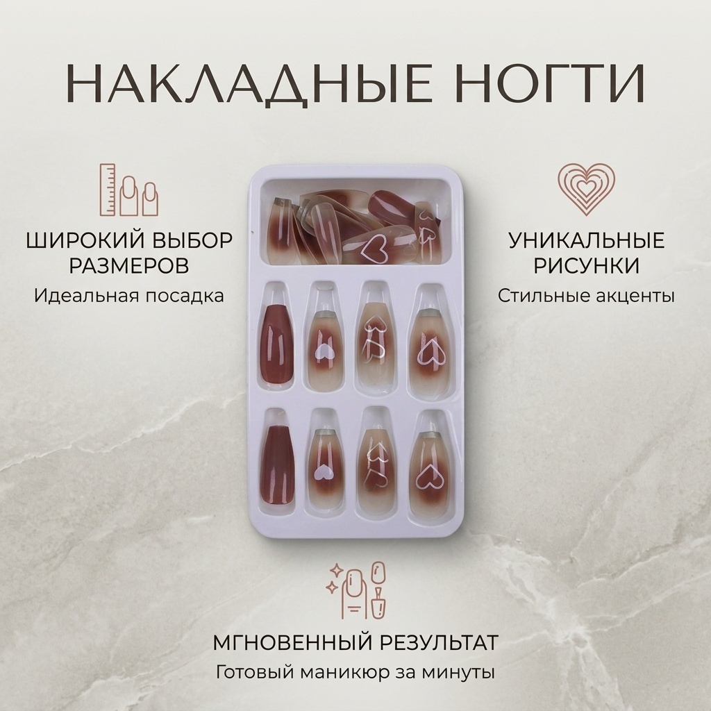 Накладные ногти 30238160_278500322 1 шт