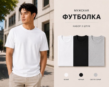 Футболка Tifan мультиколор, светло-серый