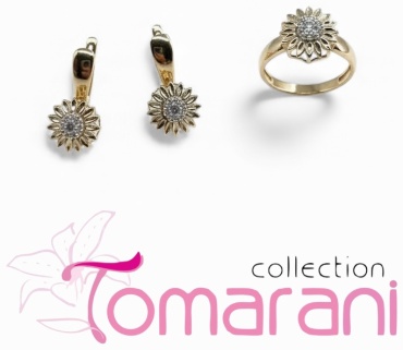 Tomarani collection TC_Семечки_18размер_2 вес 6.4 г золото, фианит