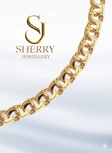 SHERRY 69836 длина 60 см, вес 12.27 г золото, плетение бисмарк