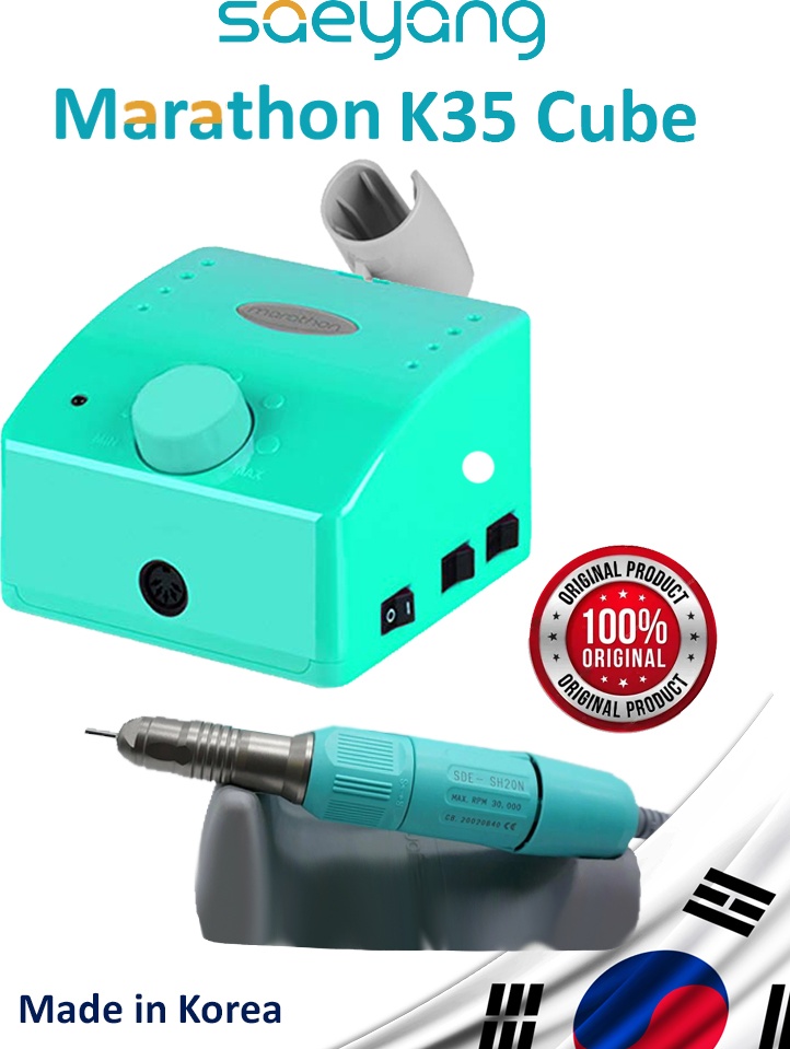 SAEYANG Marathon K35 Cube Mint (Мятный), наконечник SDE-SH20N и подставка аппарат