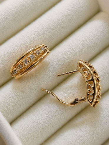Серьги Xuping Jewelry медицинское золото, фианит