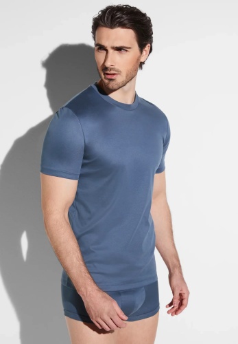 Футболка Zimmerli синий, серый