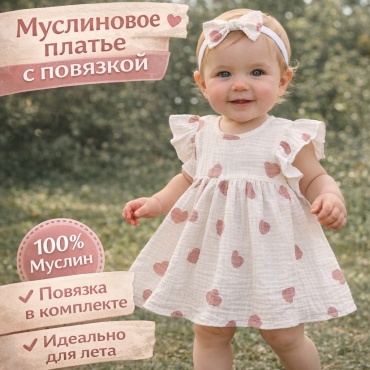 Повседневное платье белый, коралловый