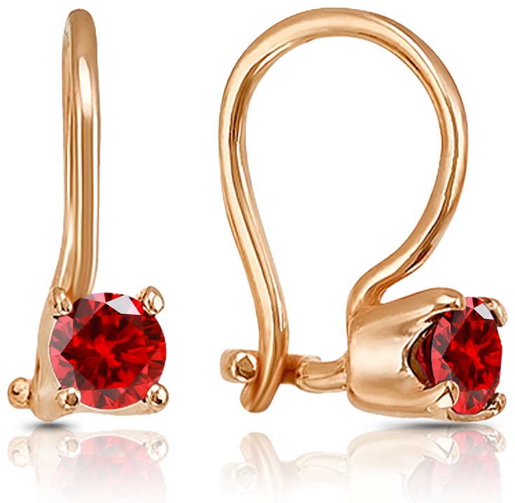 Серьги Lucente С130-340КРС вес 0.98 г золото, фианит