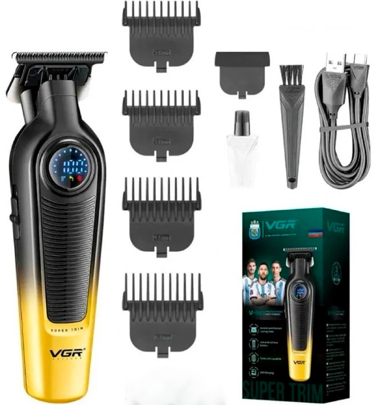 VGR Professional триммер V-966 черный, желтый