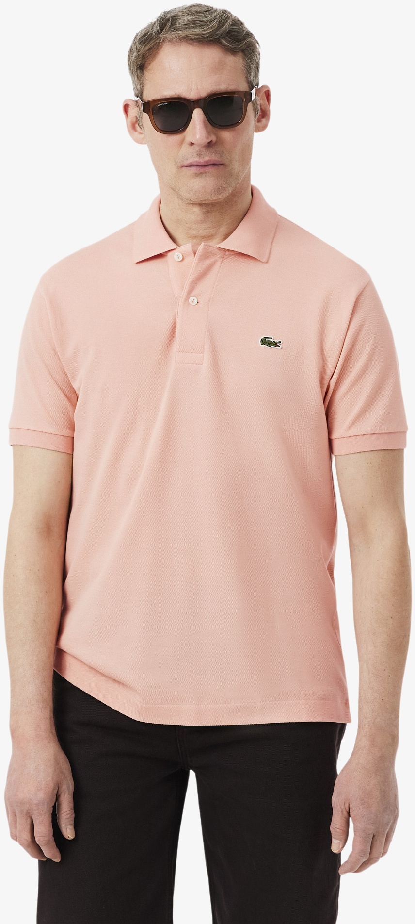 Поло LACOSTE светло-розовый