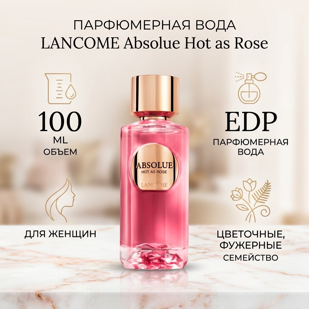 LANCOME Absolue Hot as Rose парфюмерная вода EDP 100 мл, для женщин