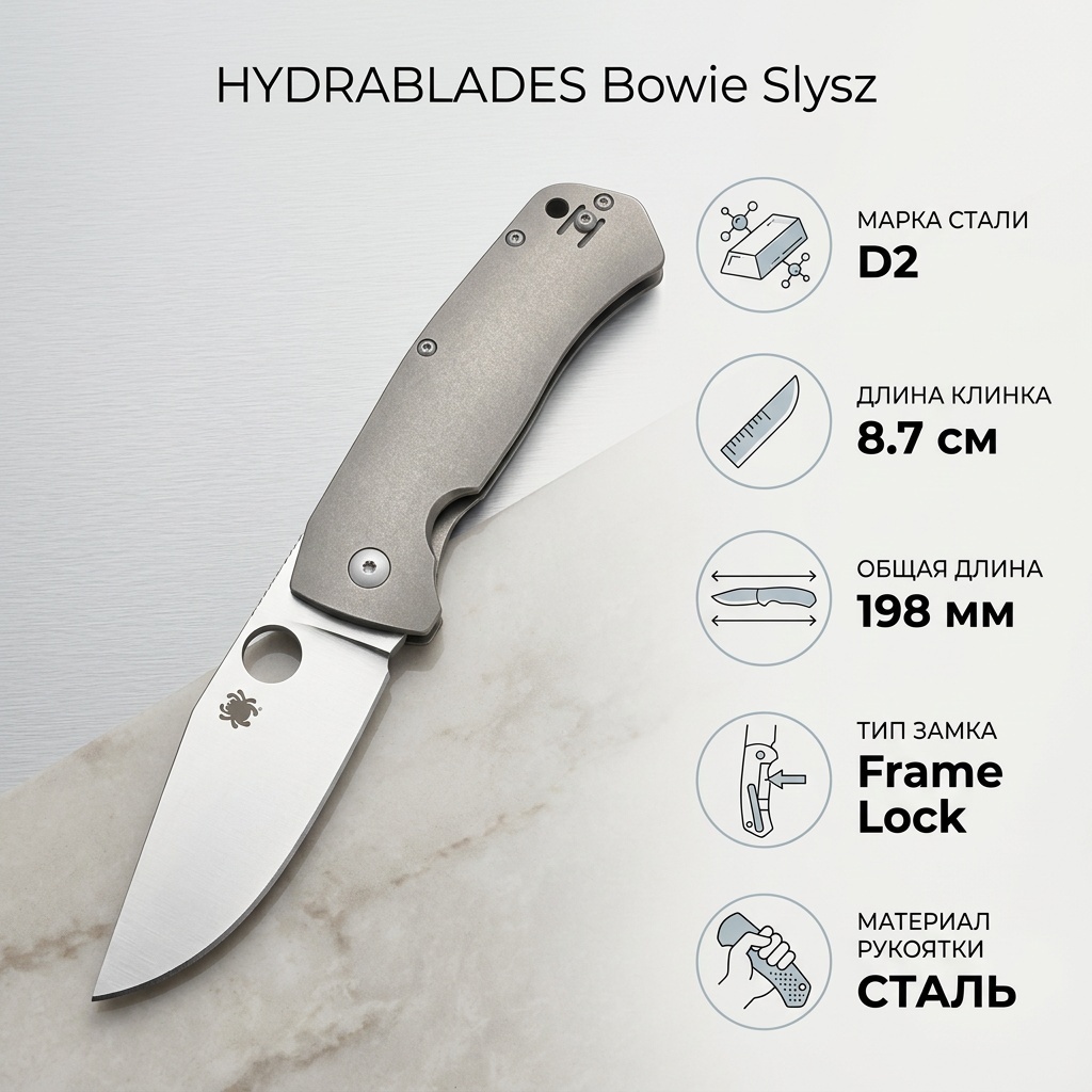 Нож универсальный HYDRABLADES, лезвие: нержавеющая сталь 1 шт